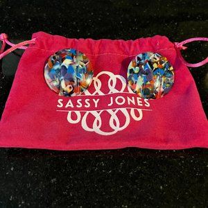 Zaria Luxe Over sized stud earrings - Confetti